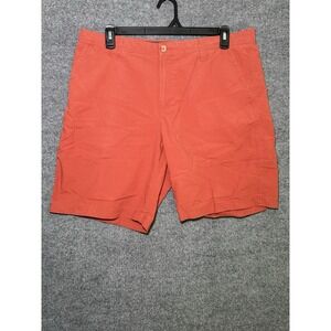 Columbia Men's Shorts Orange Cotton Size 38 Chino 10" Inseam Golf Fishing Hiking
